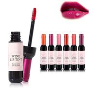 Wine Liquid Lipstick, Wine Lip Tint, 6 Colors Lady Long Lasting Make Up Gloss Matte Lip Tint Wine Bottle Cover, Waterproof Moisturizing & Non-Stick Cup Lip Gloss Lip Sticksfor Women,1PC(RD02)