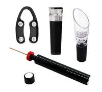 Wine Opener Set - 4-Piece Air Pump | Professional Kitchen Wine Opener With Lid Remover, Ideal For Halloween, Christmas, Parties, Home, Bartenders, Adults, Beer, And Holiday Entertaining