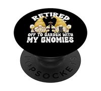 Wine Retirement Couple with Sayings Funny GNOME Lover PopSockets PopGrip Adhesivo