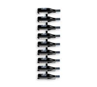 Wine Stack Botellero moderno de metal para 9 botellas de vino montado en la pared