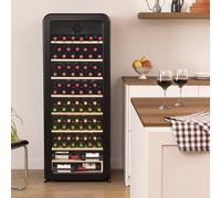 WINECOOLER RETRO - Vinoteca Eléctrica De Estilo Retro Para 12, 24, 45 O 76 Botellas Negro