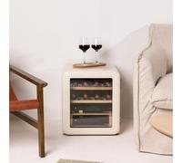 CREATE / WINECOOLER Retro M/Vinoteca eléctrica de 12 Botellas Blanco Roto/Diseño Retro, Temperatura Regulable, 48L, Botellas 75cl, Eco Friendly, 44x47,5x50 cm