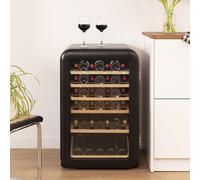 WINECOOLER RETRO - Vinoteca Eléctrica De Estilo Retro Para 12, 45 O 76 Botellas Negro