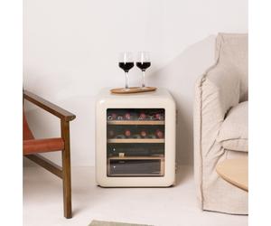 WINECOOLER RETRO - Vinoteca Eléctrica De Estilo Retro Para 12, 45 O 76 Botellas Blanco Roto