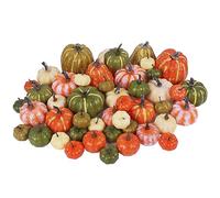 winemana 46 Calabazas Artificiales de Varios tamaños, Decoraciones de otoño, Calabaza de Espuma de Colores Mixtos, decoración de otoño, Calabaza sintética Decorativa para Centro de Mesa de Acción de