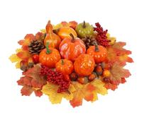 winemana Juego de 57 Calabazas Artificiales para decoración de otoño, 30 Hojas de Arce, 10 bellotas, 2 piñas, 8 Calabazas, 2 Bayas Rojas, 5 granadas, decoración de Calabaza de Cosecha de Acción de