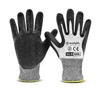 Winfaith - Guantes de Trabajo para Hombre y Mujer, Guantes Mecanico Taller, Proteccion Nivel 5 Anticortes, Textura Antideslizante, Trabajos de Jardinería, Aislantes para Electricistas (1 Par, XL)