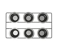 Winfeb Popover - Bandeja vertical para hornear 6 tazas con acabado antiadherente, completa con mini cepillo para hilvanar