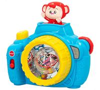 WinFun, Camara musical mono +9m, Cámara de fotos infantil, Cámara de juguete, Juguete musical, Cámara de fotos con música y luces, mono saltarín, con 2 pilas AAA (no incluidas), Winfun, +9 meses