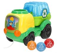 Winfun Camión Reciclaje de Arrastre, Incluye, Melodías y Sonidos, Frases en español, 3 Bolas de Colores, Botón on/Off, Control Volumen, Aprender a Reciclar, Juguetes bebé 6-12 Meses (39368)