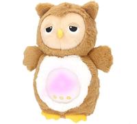 winfun ColorBaby Peluche bebé búho, 23x11x25 cm, Barriga Luminosa, Luz Nocturna, Sonidos relajantes, Peluches quitamiedos Infantil, Canciones de Cuna, Regalo para recién Nacido, Funda Lavable (39377)