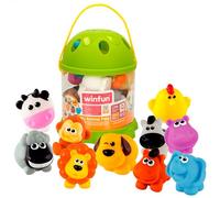 winfun 44742 Animalitos terrestres de Goma para el baño, Edición Selva, 10 Piezas