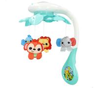 winfun Móvil Proyector Cuna Animales de la Jungla con Sonidos de la Naturaleza, Melodías Relajantes, Luces Coloridas y Temporizador para Bebés 0-5 Meses, Estimulación Sensorial (47857)