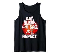 Wing Chun Artes Marciales Mixtas Eat Sleep Chi Sao Camiseta sin Mangas