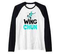 Wing Chun Entrenamiento Entrenamiento Luchador de Artes Marciales Camiseta Manga Raglan