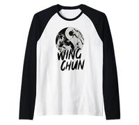 Wing Chun Entrenamiento Luchador Entrenamiento Artes Marciales Camiseta Manga Raglan