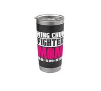 Wing Chun Fighter Mom La artista marcial Wing Chun Fighter Vaso térmico de acero inoxidable de doble pared