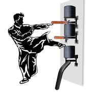 Wing Chun - Maniquí de entrenamiento para montar en la pared, para artes marciales con brazos de resorte, equipo de práctica de Kung Fu Tai Chi
