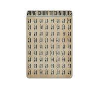 Wing Chun Training Metal Tin Sign Vintage Martial Arts Wall Decor Inspirational Gift for Martial Artist Home Gym Dojo 8 X 12 inch