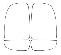 Wing Mirror Glass Para Ram Para ProMaster Para Van 2013-2022 Espejo Retrovisor Izquierdo Derecho Calefacción Lado Conductor Pasajero Superior Inferior Cristal de espejo(Upper Lower L anf R)