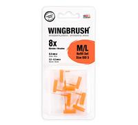 WINGBRUSH® Wingbrush - Juego de recambio para cepillo interdental (8 unidades, M/L, ISO 3) x cepillos de cambio + estuche de viaje | Conocido por "La cueva de los leones"