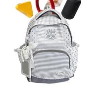 Winged Backpack - Star Shaped Japanese Style Bookbag, Medium Striped School | Casual Student Bookbag, Everyday Carry | Lightweight Pack for Women Girls, Daily Commute Travel Library Picnic Summer Camp Sh