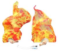 Winged Sirenny Abanicos Poi 150cm, Abanicos Velos Seda con Cuerdas de Poi, para Danza Tribal, Bellydance, Flow Arts, Remaches Tornillo Ajustables, Bolsa Transporte (Llama)