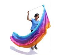 Winged Sirenny Velo de Seda POI 230cm - Danza del Vientre, Arte Flujo y Espectáculos | Colores Vibrantes para Festivales y Baile Tribal (Iridiscencia)