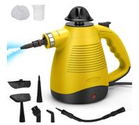 WingFly Limpiador a vapor, limpiador a vapor, dispositivo de mano con 8 accesorios, 3,5 bar, presión de vapor, 450 ml, 1050 W, para todo tipo de suelos, cocina, baño, ventana, coche, sofá, alfombra