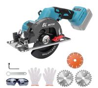 WingFly Mini Sierra Circular Inalámbrica para Makita 18 V Batería, Sierra Circular de Mano con 3 Hojas de Sierra, Puede Cortar Diagonalmente 6000 rpm, Sierra Multifunción para Carpintería
