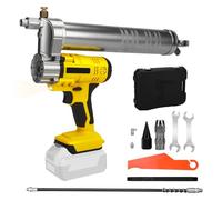 WingFly Pistola engrasadora inalámbrica para DeWalt, batería de 18 V, 20 V, 10000 PSI, motor sin escobillas, cartuchos de grasa de 600 ml, para engrasar vehículos y máquinas (sin batería)