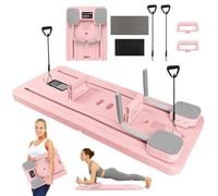 WingFly Tabla de pilat, máquina reformadora Multifuncional para Abdominales, Pilates Board Plegable con Rebote automático, Cuerda de Tensión y Temporizador, para Gimnasio en Casa