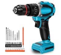 WingFly Taladro Atornillador Compatible con Makita Batería 18 V, Taladro Eléctrico Inalámbrico, Taladro de Martillo, 60 N.m Máximo, par de Torsión 20+3, 2 Velocidades, Luz LED