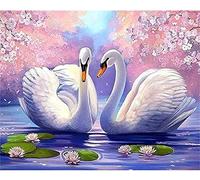 Wingkin Kits estampados de punto de cruz cisne 11ct Lona Preimpresa patrón de costura cruzada para costura kits de inicio de bordado para principiantes(40×50cm)