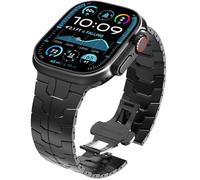 WINGLE Correa de titanio para Apple Watch Ultra 3/2/1 de 49 mm, Series 11 10, 46 mm, 45 mm, 44 mm, 42 mm, SE 3/2/1, Series 9, 8, 7, 6, 5, 4, 3, para hombre, ligera, resistente, elegante, de titanio