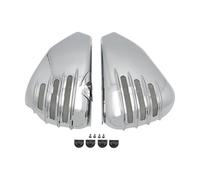 Winglets Alerón Aerodinámico para 2003-2022 para Sportster XL 1200 883 para Forty-Eight XL883 XL1200 Motocicleta Cubiertas Carenado Lateral Batería(Chrome(14-21))