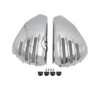 Winglets Alerón Aerodinámico para 2003-2022 para Sportster XL 1200 883 para Forty-Eight XL883 XL1200 Motocicleta Cubiertas Carenado Lateral Batería(Chrome(04-13))