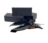 Winglets Alerón Delantero Motocicleta Espejo Retrovisor Lateral con Luz De Señal Giro Carbono para Motocicleta para CFMOTO 450 SR 450SR(Negro)