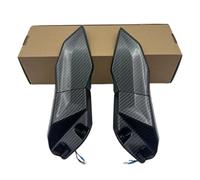 Winglets Alerón Delantero Motocicleta Espejo Retrovisor Lateral con Luz Señal Giro para Motocicleta para CFMOTO 450SR 450 SR(Carbon)