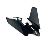 Winglets Alerón Delantero Motocicleta para para Ninja 400 para Ninja 500 para Ninja 650 Espejos Retrovisores Motocicleta Wind Wing Espejo Giratorio Ajustable(Negro Mate)