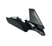 Winglets Alerón Delantero Motocicleta para para Ninja 400 para Ninja 500 para Ninja 650 Espejos Retrovisores Motocicleta Wind Wing Espejo Giratorio Ajustable(Fibra de Carbon)