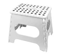WinGluge 27cm de Altura Taburete Plegable, Banco Plegable, Escalon Plegable Portatil, Taburetes Plegables, Banquito Blanco Plástico Antideslizantes para Cocina, Baño, Dormitorio, Jardín