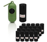 WinGluge 300PCS Bolsas Caca Perro con Dispensador y Clip, Bolsa para Excrementos de Perros Biodegradables, Bolsitas Caca Perro Material de Almidón de Maíz, Dog Poop Bag Extra Grueso Prueba de Fugas