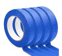 WinGluge 4 rollos de cinta adhesiva de 24 x 50 m, color azul cinta adhesiva versátil, para pintura, decoración y pintura, barnizado