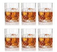 WinGluge 6 Piezas Vasos de Whisky, 330ml Vasos de Cristal Sin Plomo para Agua, Copas de Whiskey Cristalino, Vaso Clásica para Whisky, para Adecuado, Familias, Restaurantes y Fiestas