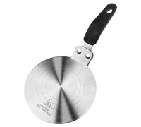 WinGluge Adaptador Inducción Cafetera, Difusor de Calor de Acero Inoxidable, Placa de Anillo con Mango Ergonómico, Disco de Relé Inducción para Sartenes de Vidrio Ollas de Cerámica y Otros Utensilios