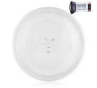 WinGluge Plato Microondas Universal 245 mm de Diámetro, Plato Giratorio de Cristal Redonda con 3 Fijadores Apto para Todos los Modelos de Microondas con un Plato Giratorio de 24.5 CM
