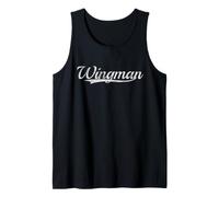 Wingman Vintage Inspired Throwback Style Varsity Classic Camiseta sin Mangas