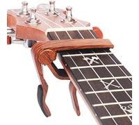 WINGO Cejilla Ukelele Capo para Ukulele, Capotasto de Aleación de Zinc para Soprano/Concierto/Tenor Ukuleles, Madera Color.