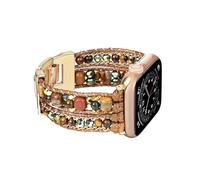 Wingoden Pulsera bohemia compatible con Apple Watch Band de 49 mm, 46 mm, 45 mm, 44 mm, 42 mm, correa para iWatch con cuentas de piedra natural para mujeres y hombres, correa para Apple Watch Ultra